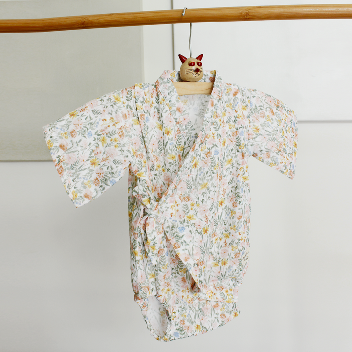 Rattle &amp; Co. My Sweet Pea Kimono Onesie