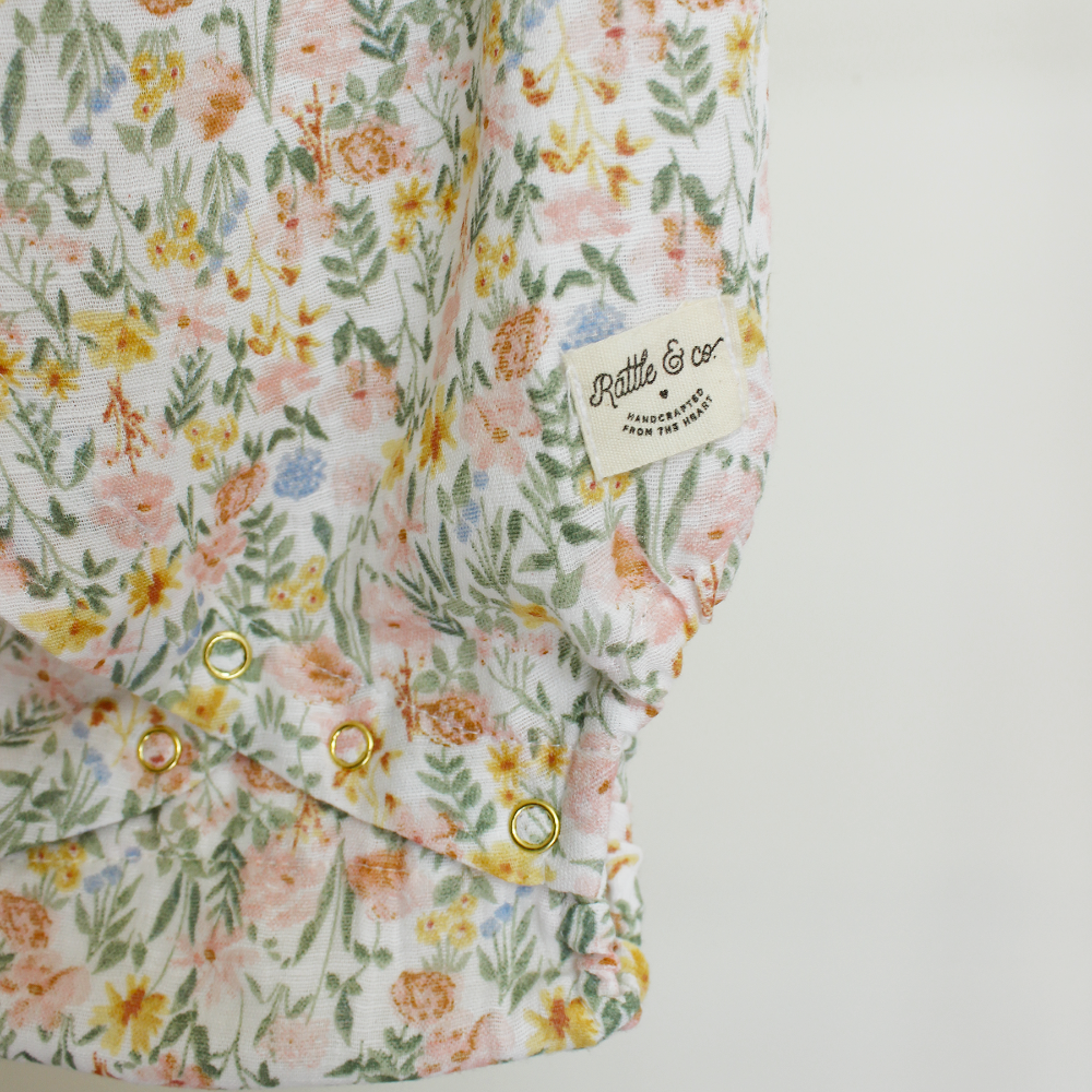 Rattle &amp; Co. My Sweet Pea Kimono Onesie