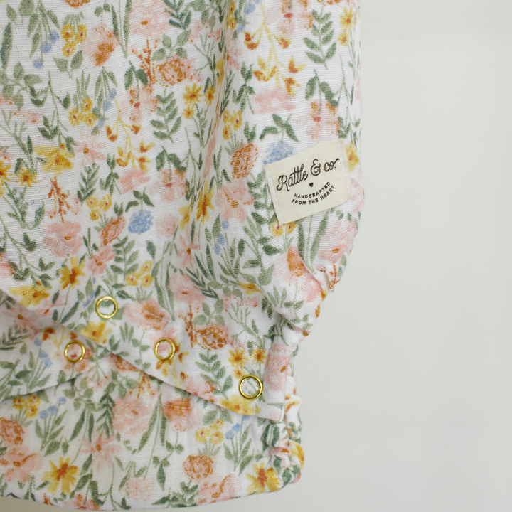 Rattle &amp; Co. My Sweet Pea Kimono Onesie