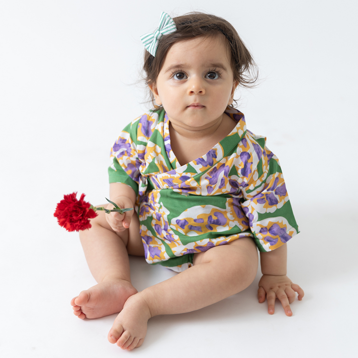 Rattle &amp; Co. Island Hoppers Kimono Onesie