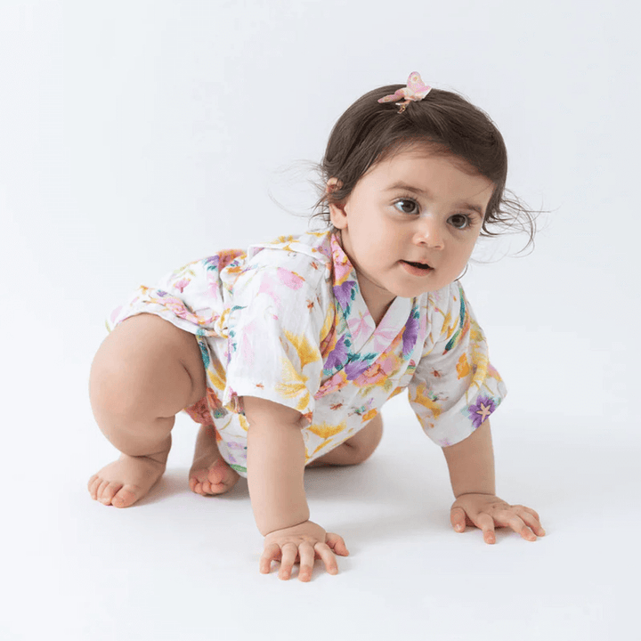 Rattle &amp; Co. Sunshine Explorer Kimono Onesie