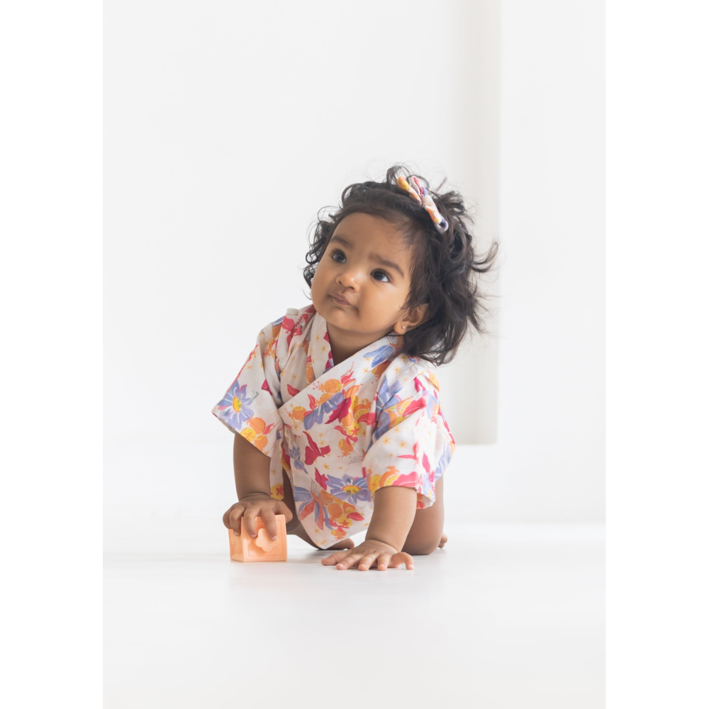 Rattle & Co. Little Miss Mary Kimono Onesie