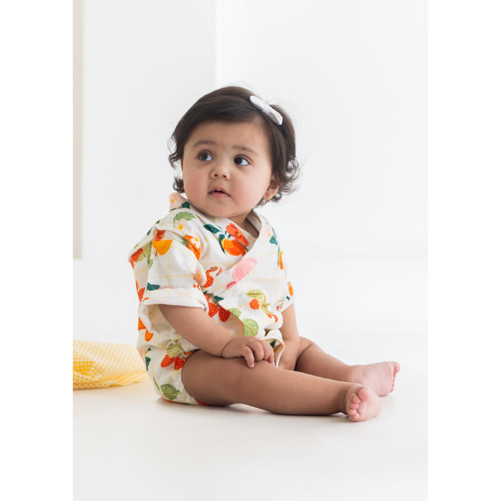 Rattle & Co. Picnic Pals Kimono Onesie