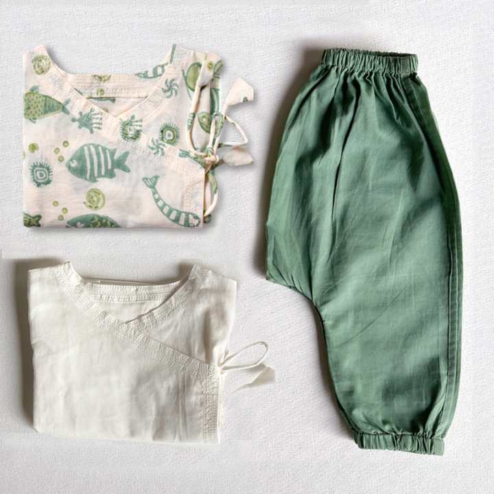 Whitewater Kids Koi Bag - Koi Mint Angrakha Set