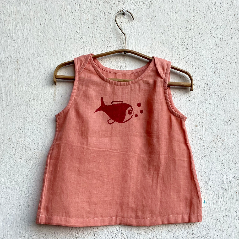 Whitewater Kids Unisex Organic Koi Peach Jhabla Set