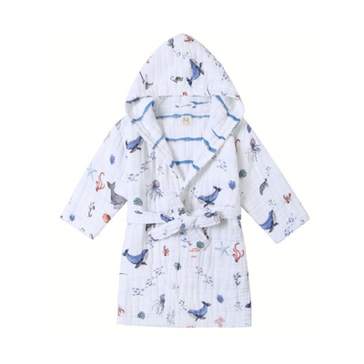 Muslin Bath Robe - Under the Sea