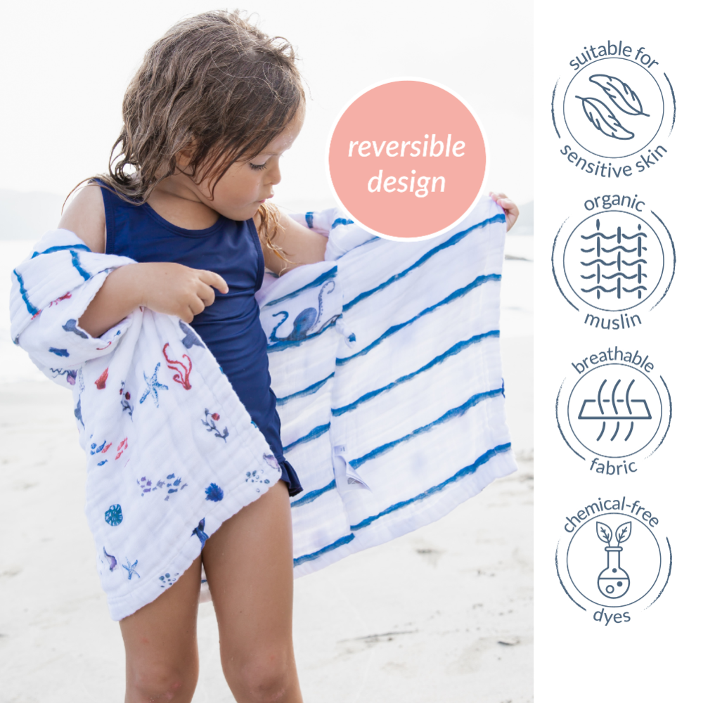 Muslin Bath Robe - Under the Sea