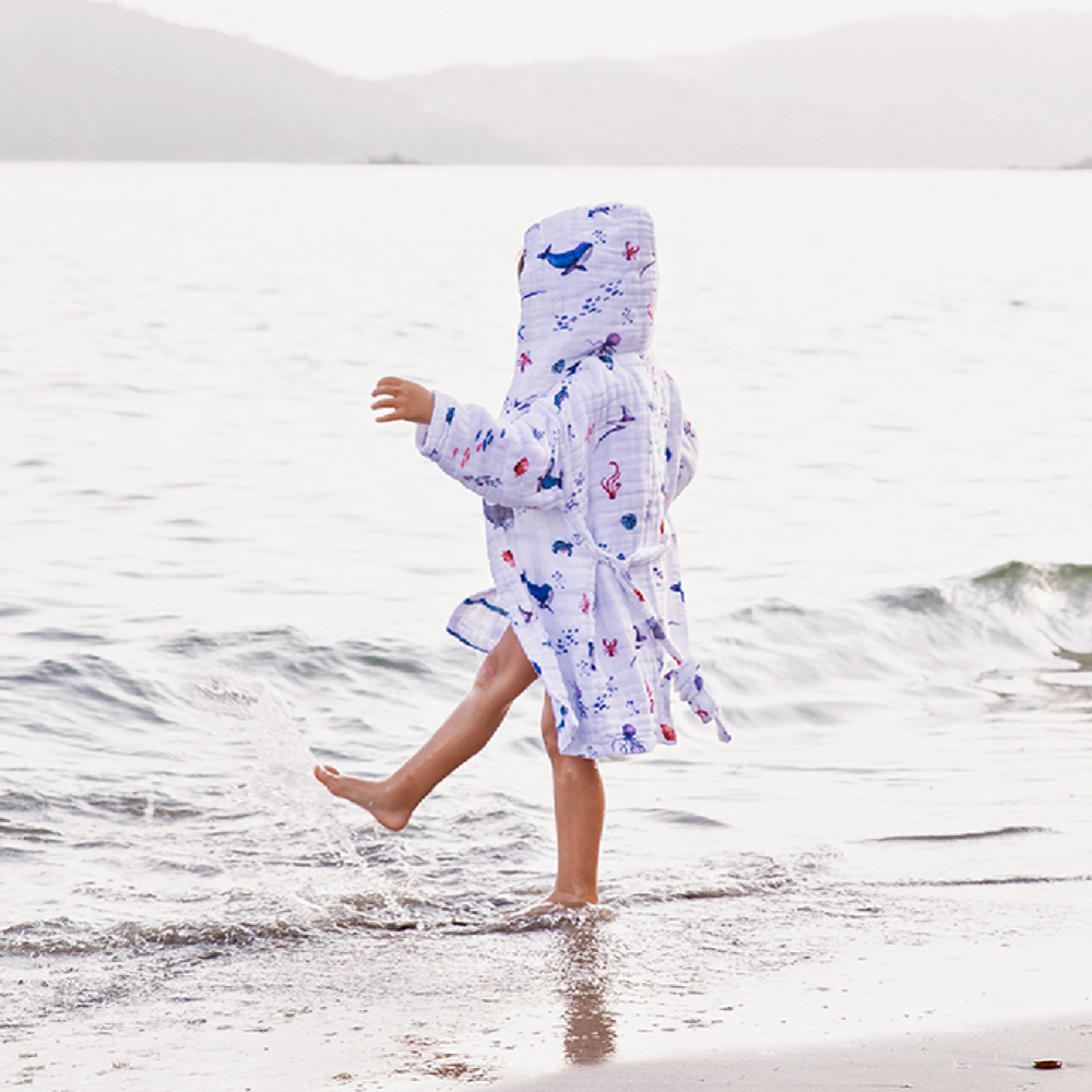 Muslin Bath Robe - Under the Sea