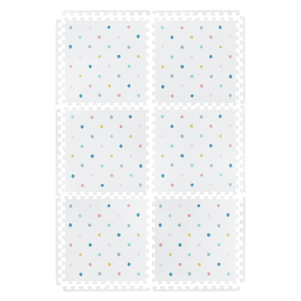 Coloured Polka Set in White - Colourpop