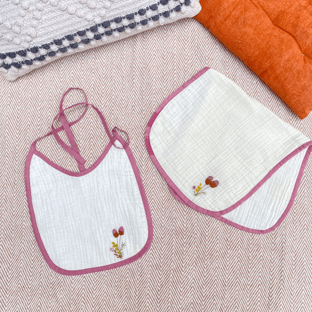 Bhaakur Leaf Bib and Burp Cloth For Newborns