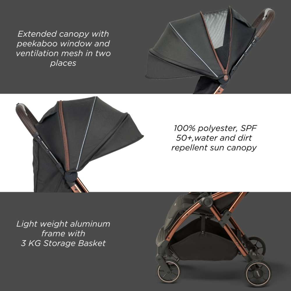 Leclerc Baby Influencer Stroller - Black Brown