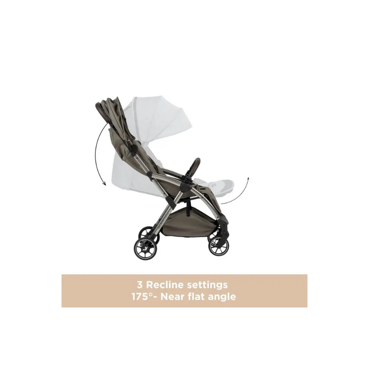 Leclerc Baby Influencer Air- Cabin Friendly Stroller- Flat Reclining Seat- One Touch Fold- (Upto 22Kg) - Green