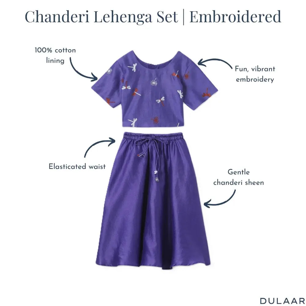 Dulaar Lehenga Set - Dancing with Dragonflies