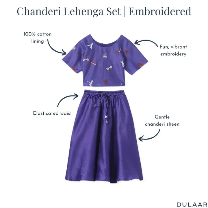 Dulaar Lehenga Set - Dancing with Dragonflies