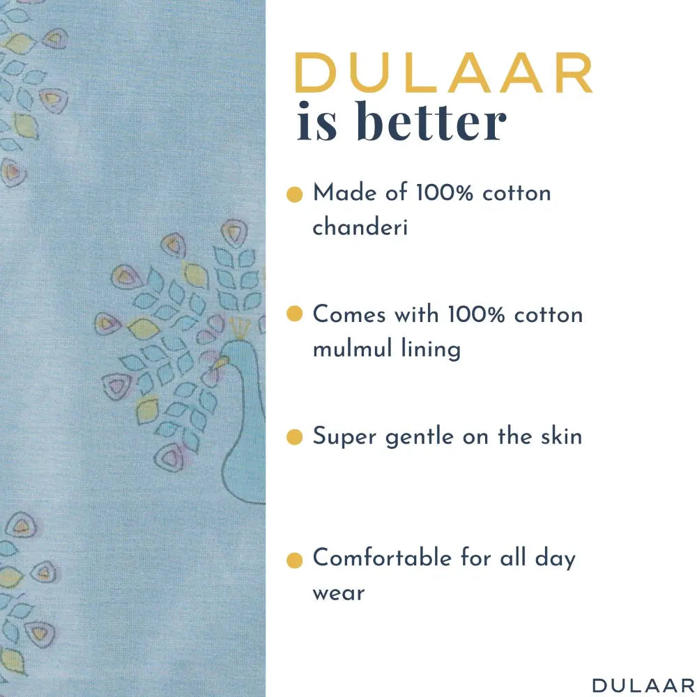 Dulaar Chanderi Lehenga Set | Hand-Block Printed (Gota Work) - Dil Mange Mor