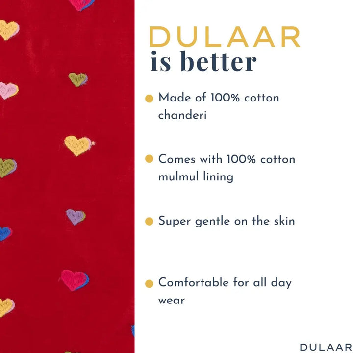 Dulaar Chanderi Lehenga Set | Embroidered (Gota Work) - Dil Dhadakne Do