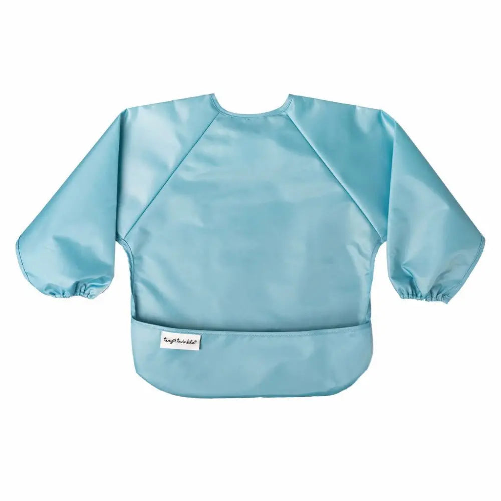 Tiny Twinkle Mess-Proof Full Sleeve Bib Pack of 2 - Slate &amp; Olive - Small (6-24 Months)