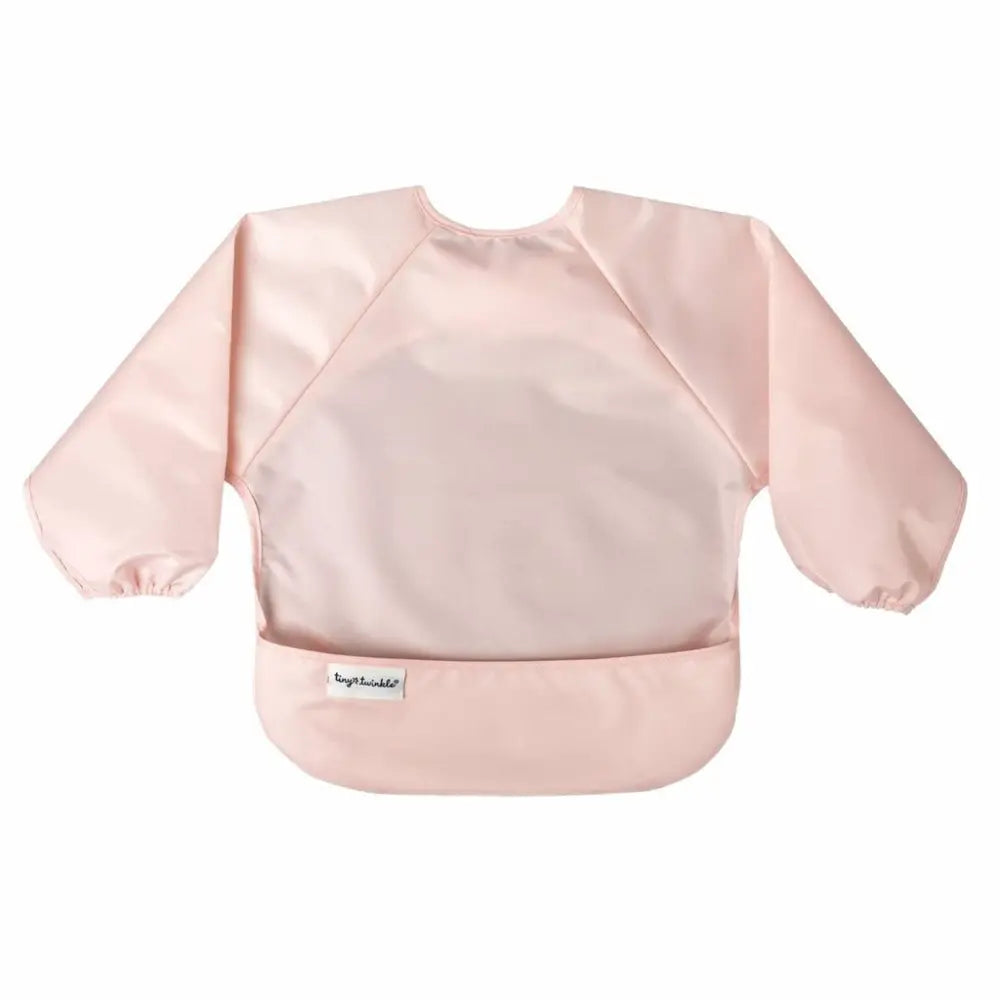 Tiny Twinkle Mess-Proof Full Sleeve Bib Pack of 2 - Rose &amp; Burgundy - Small (6-24 Months)