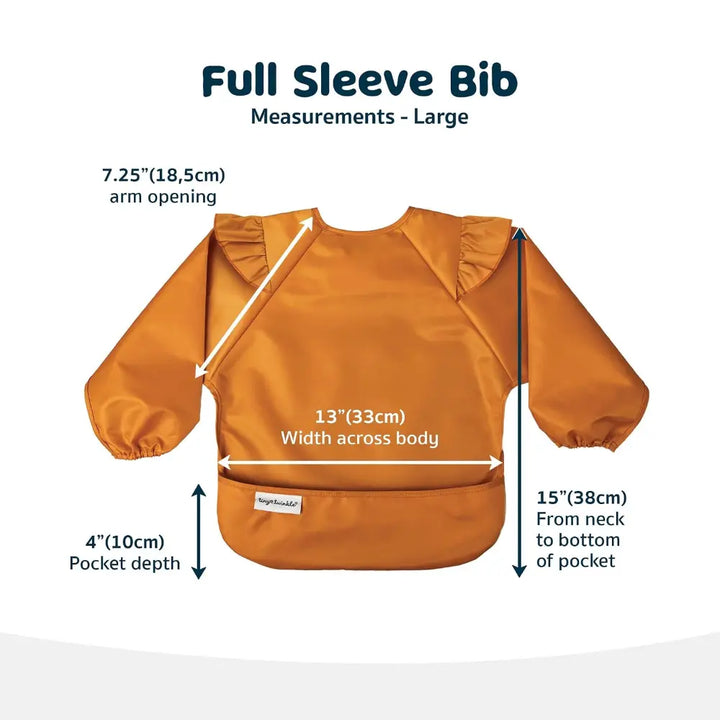 Tiny Twinkle Mess-Proof Full Sleeve Bib - Cinnamon - Large (2-4 Years)