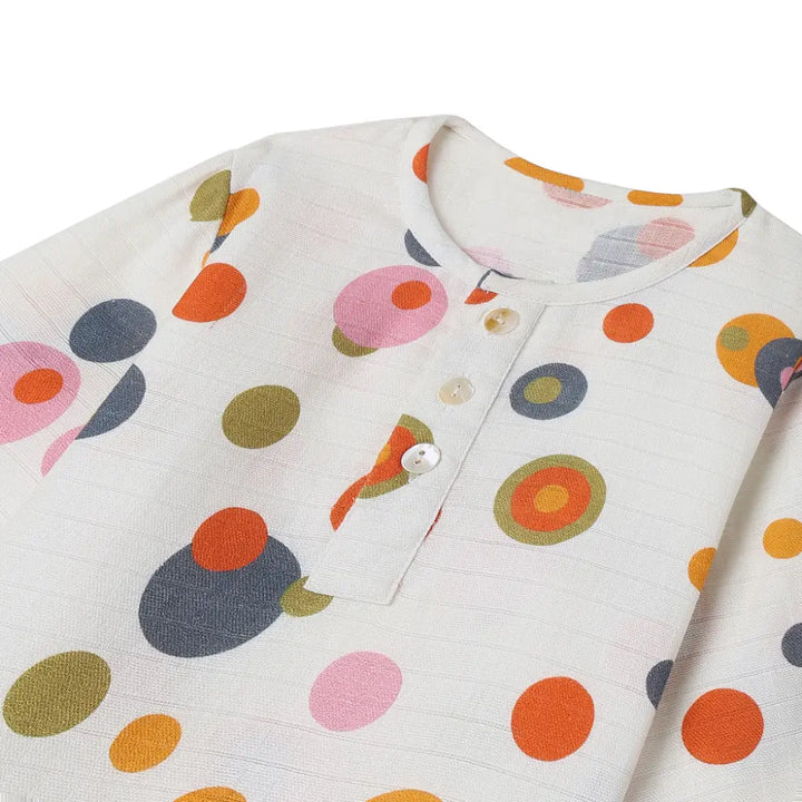 Dulaar Organic Muslin Loungewear Set - Bubble Pops