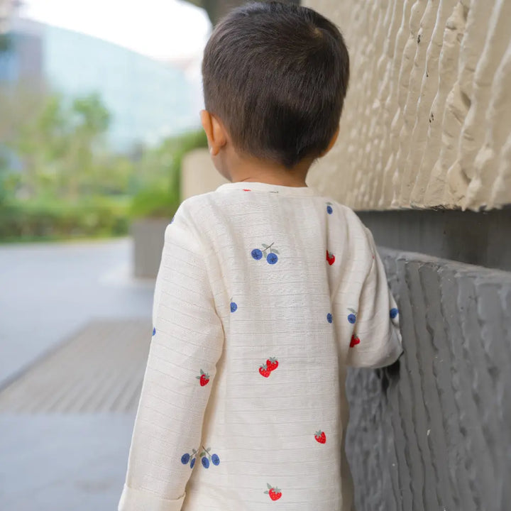 Dulaar Organic Muslin Loungewear Set - Berry Picking