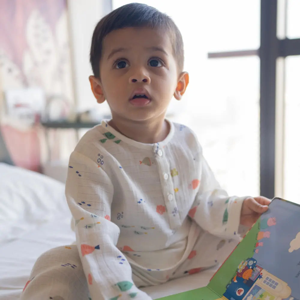 Dulaar Organic Muslin Loungewear Set - Scuba Life