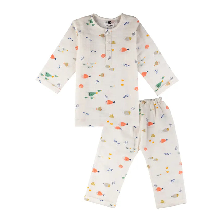 Dulaar Organic Muslin Loungewear Set - Scuba Life