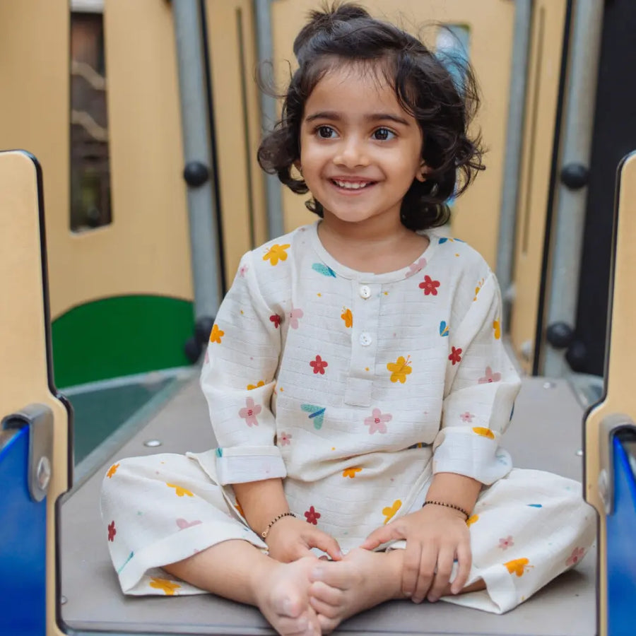 Dulaar Organic Muslin Loungewear Set - A World in Bloom