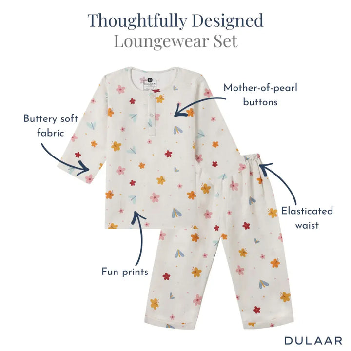 Dulaar Organic Muslin Loungewear Set - A World in Bloom
