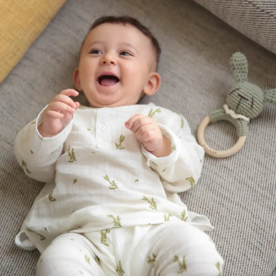 Dulaar Organic Muslin Loungewear Set - Green Zen