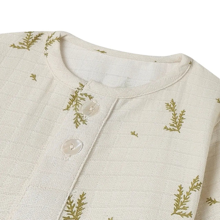 Dulaar Organic Muslin Loungewear Set - Green Zen