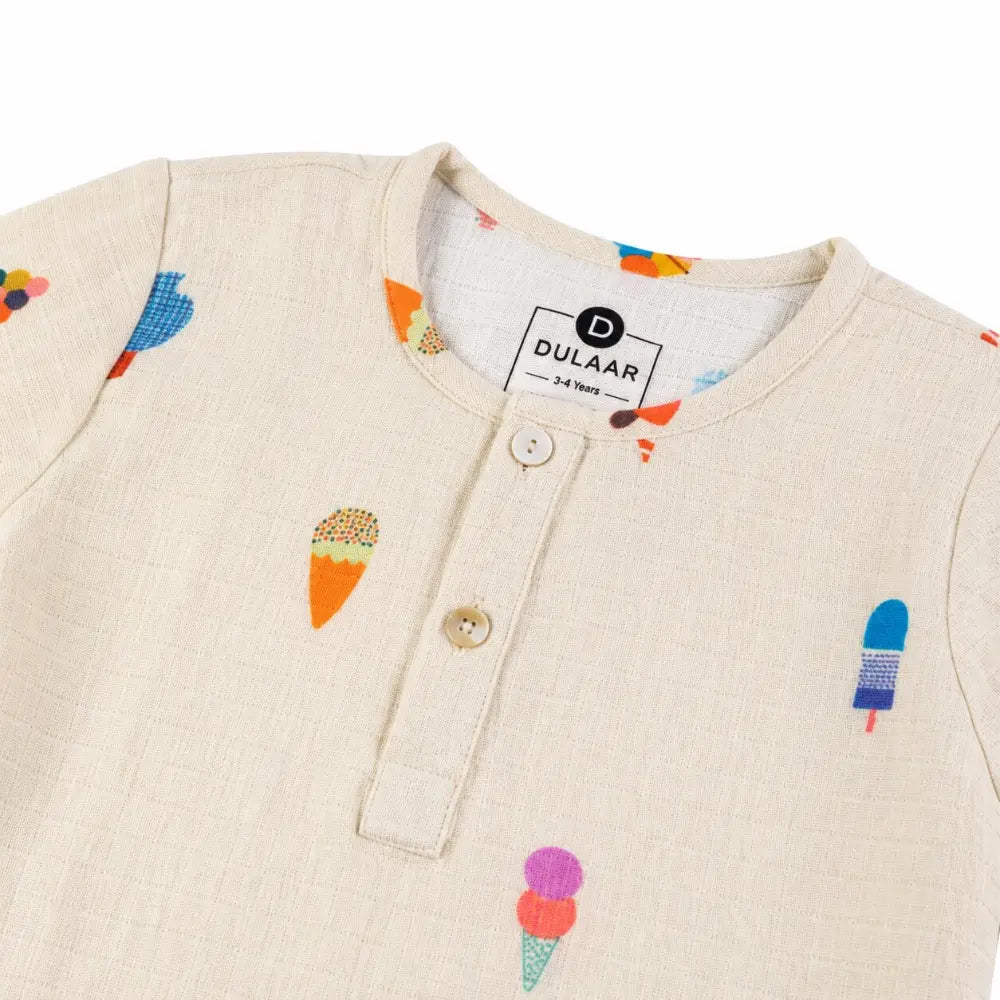 Dulaar Organic Muslin Loungewear Set - Popsicle Pop