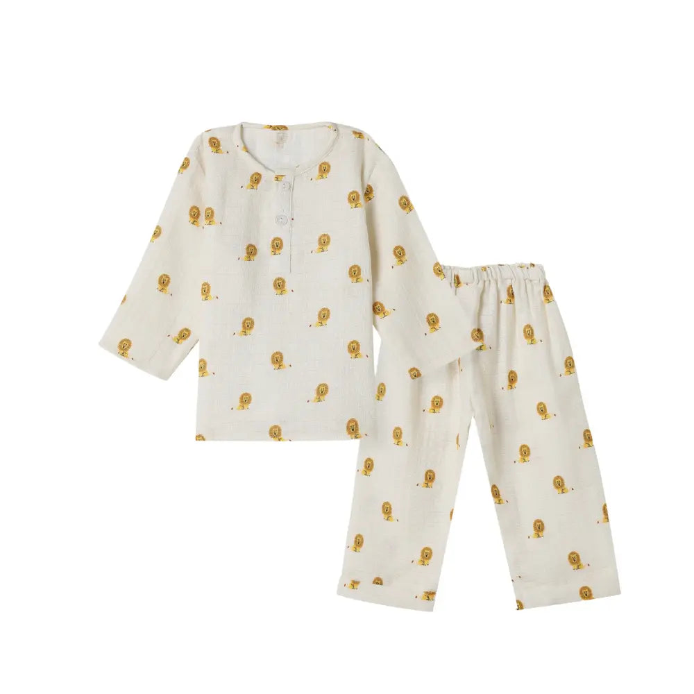 Dulaar Organic Muslin Loungewear Set - Just Lion Around