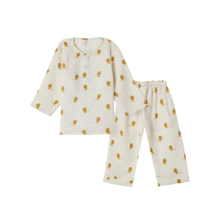 Dulaar Organic Muslin Loungewear Set - Just Lion Around