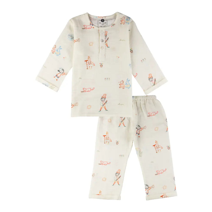 Dulaar Organic Muslin Loungewear Set - Storybook Walk