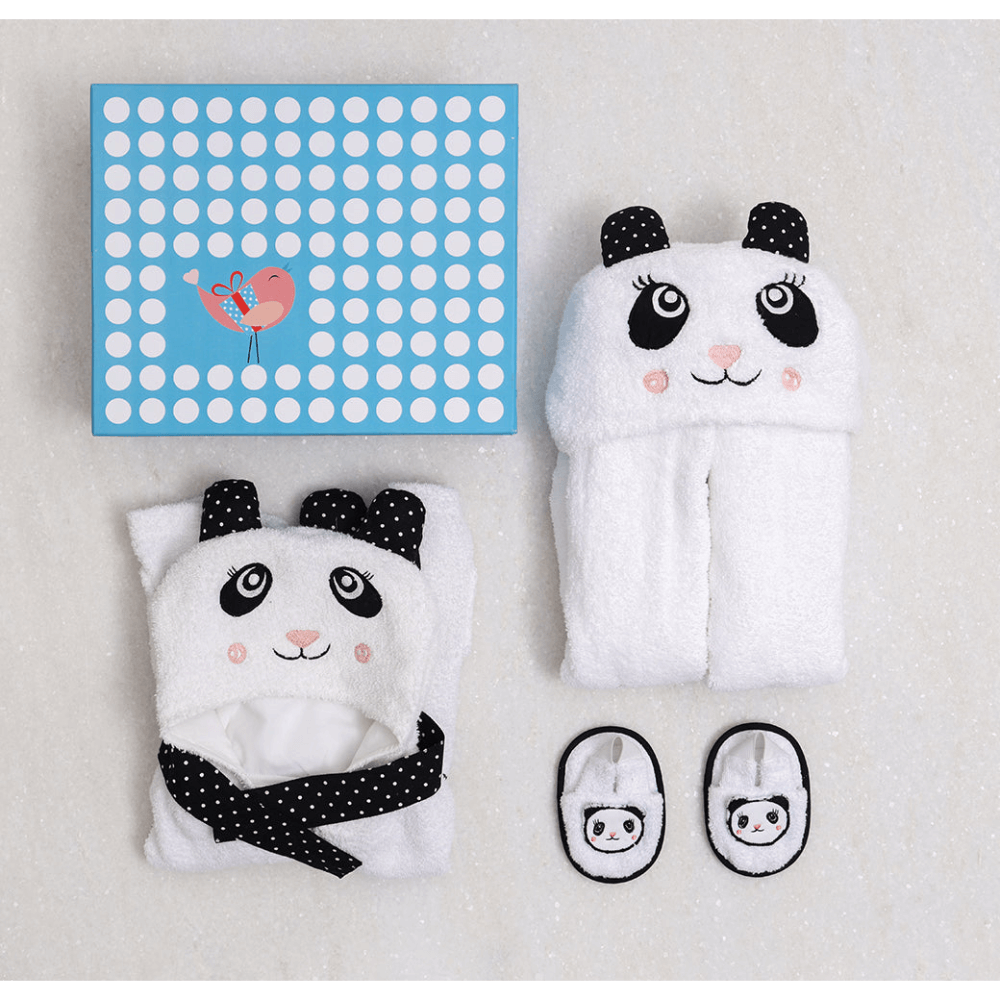 Little West Street Personalized Spa Time Panda New Born Gift Set