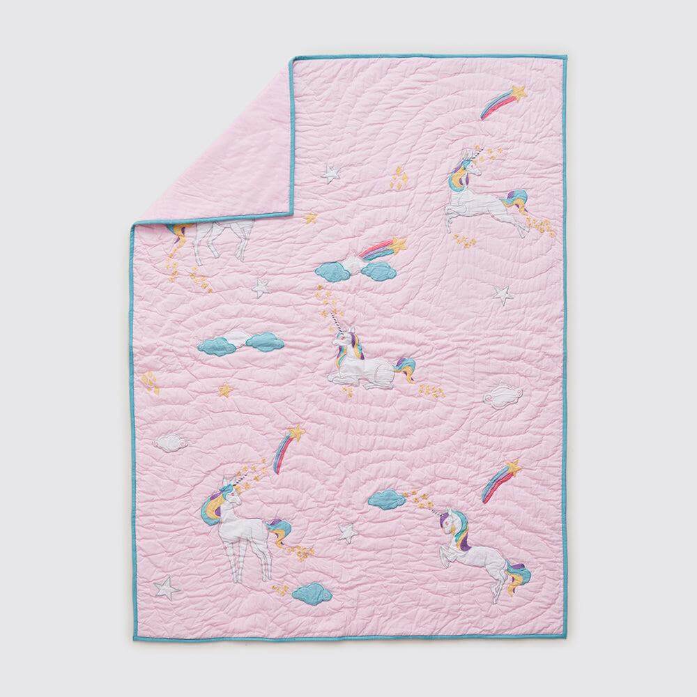 Little West Street Personalized Unicorn Quilt
