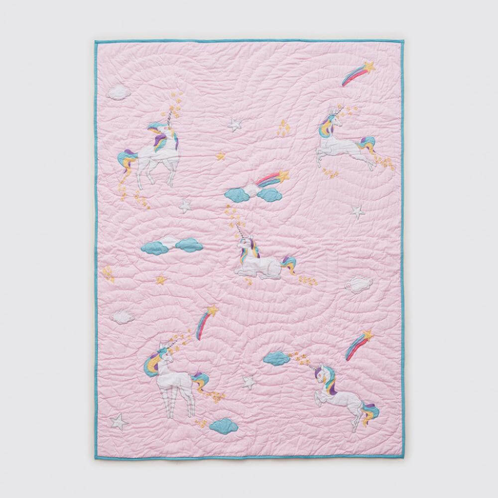Little West Street Personalized Unicorn Quilt