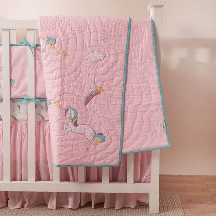 Little West Street Personalized Unicorn Quilt