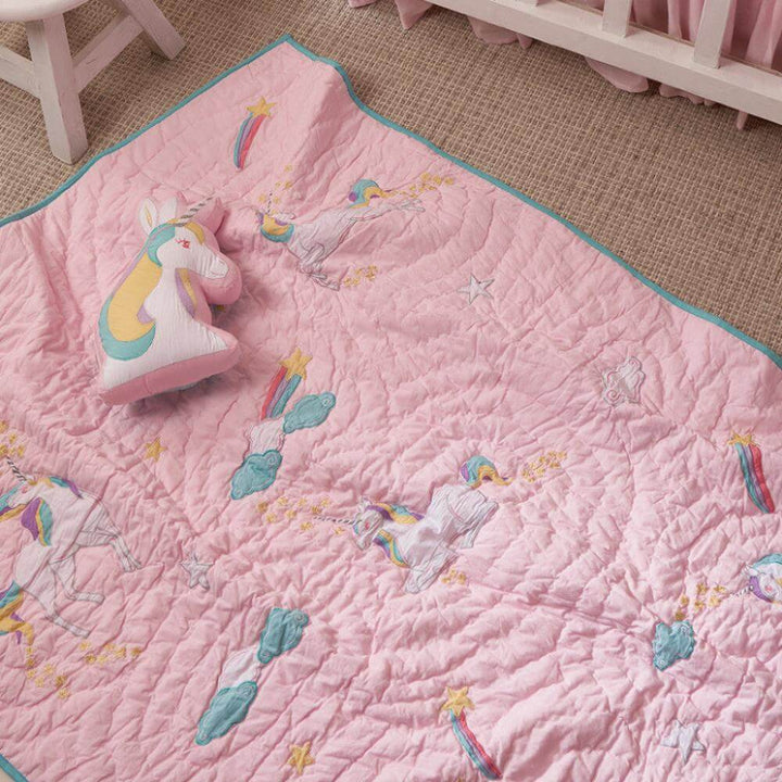 Little West Street Personalized Unicorn Quilt