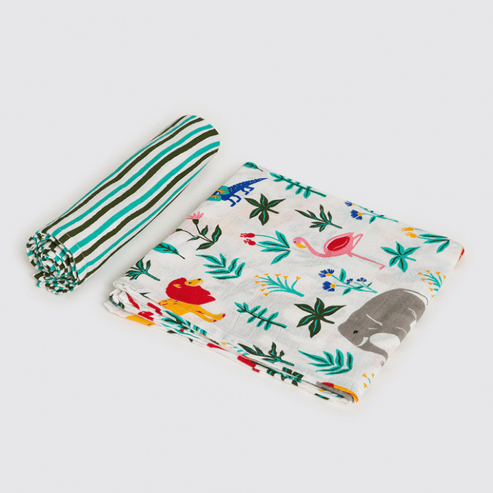 Little West Street Serengeti Organic Swaddle Set