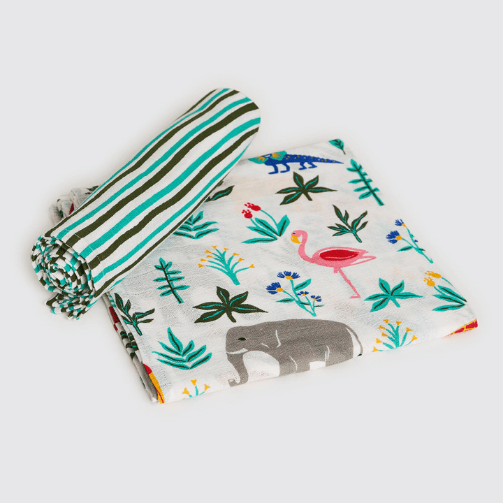 Little West Street Serengeti Organic Swaddle Set