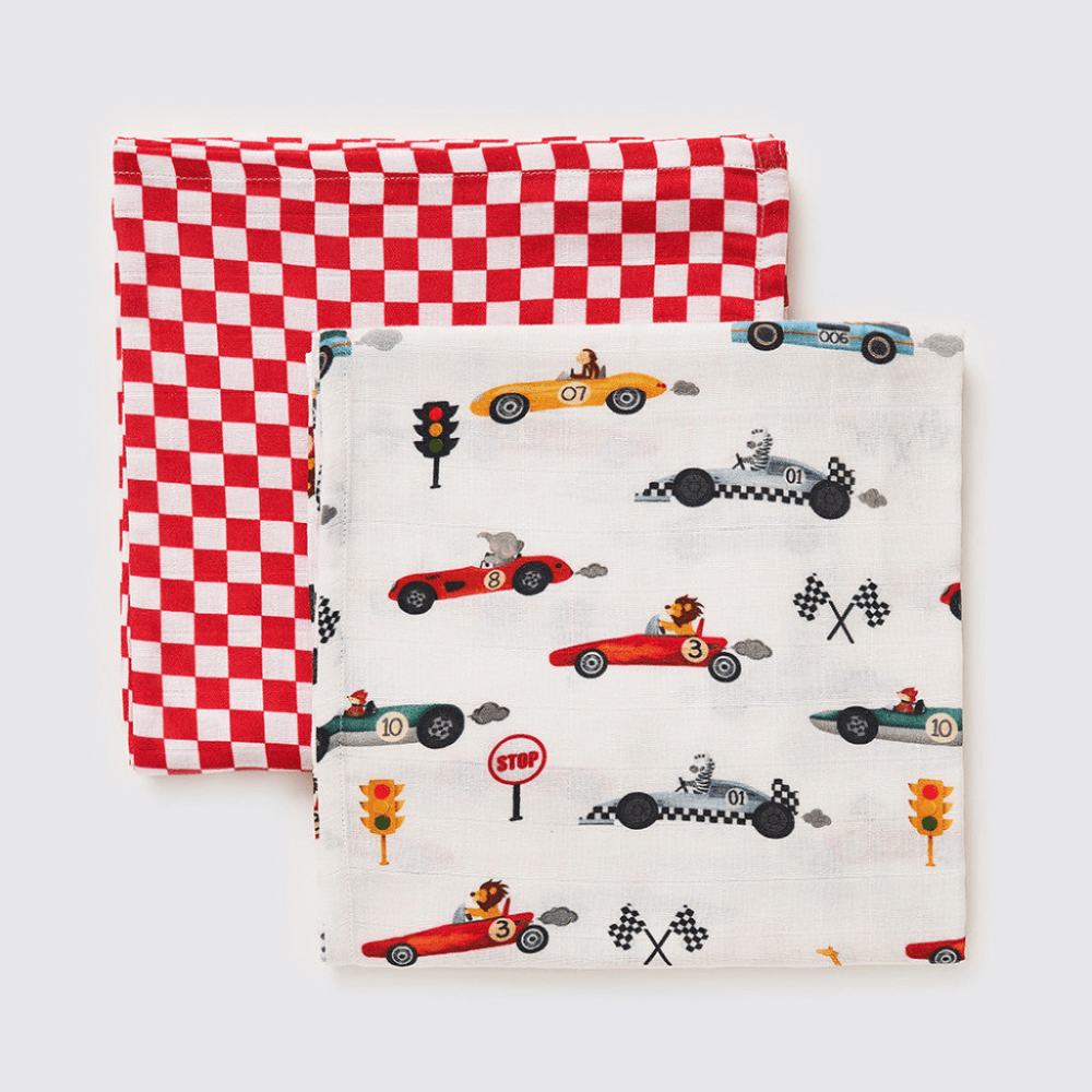 Little West Street Racing Cars Organic Swaddle Set