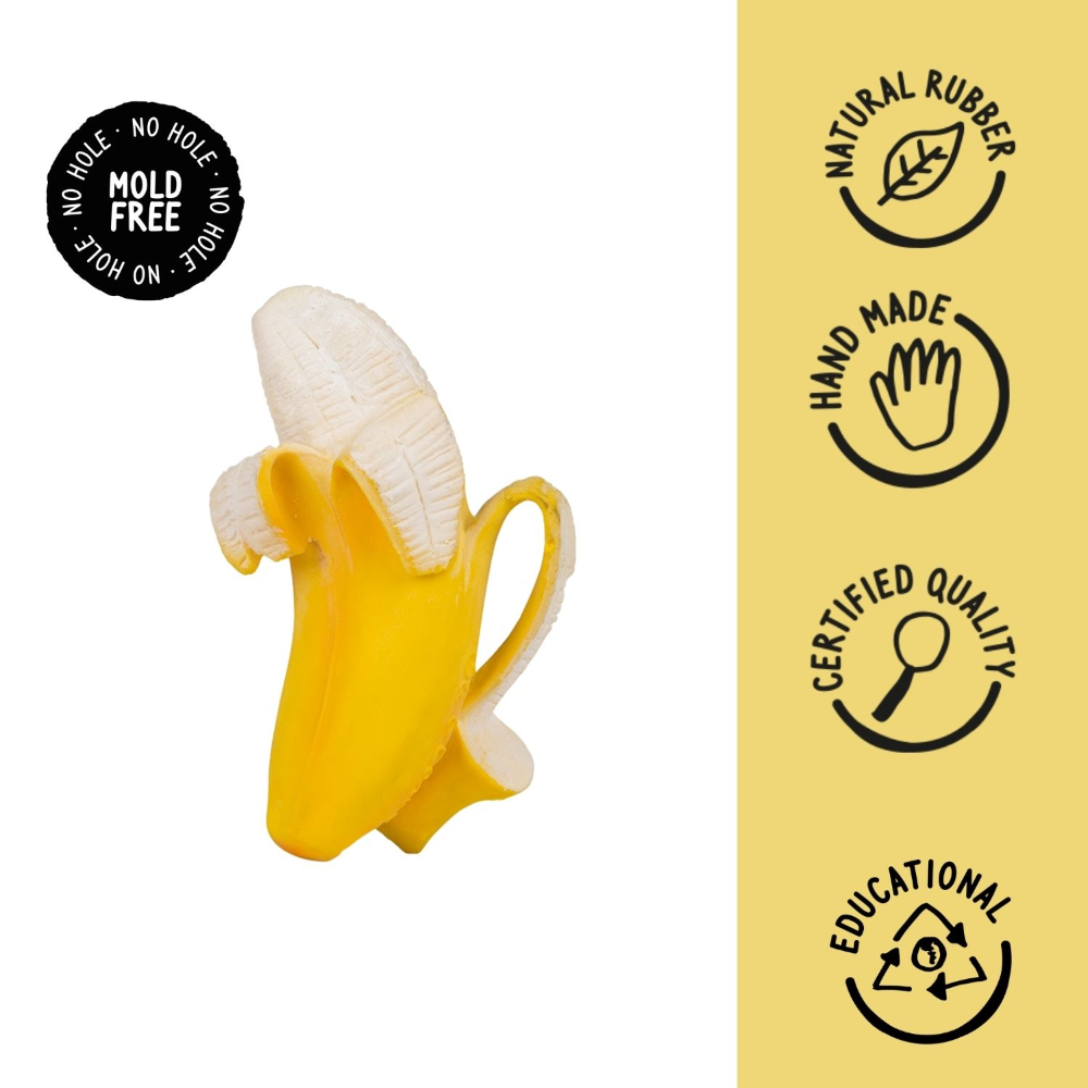 Oli &amp; Carol Ana Banana Natural Rubber Teether