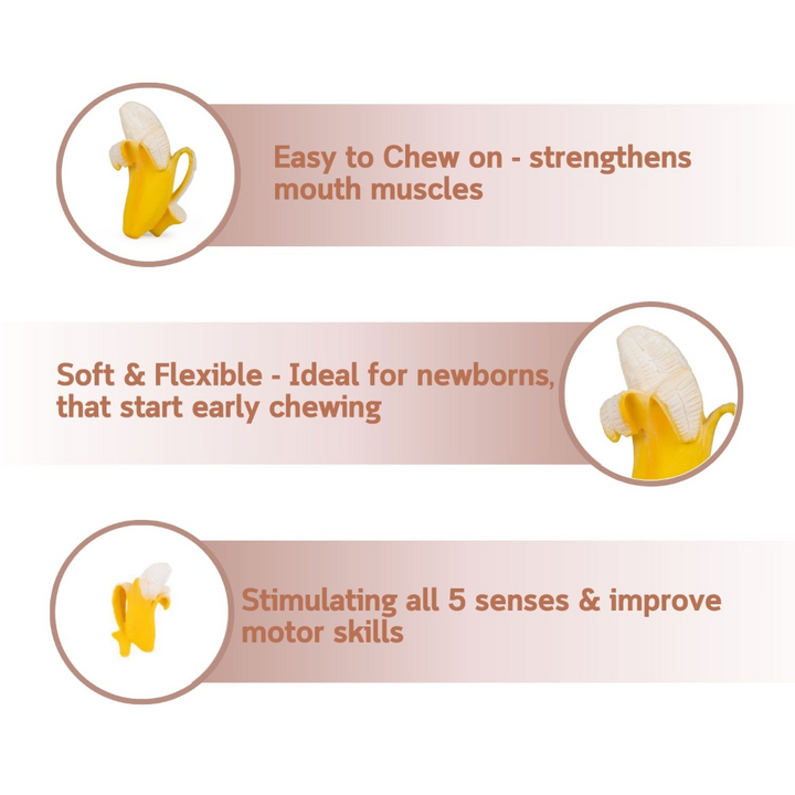 Oli &amp; Carol Ana Banana Natural Rubber Teether