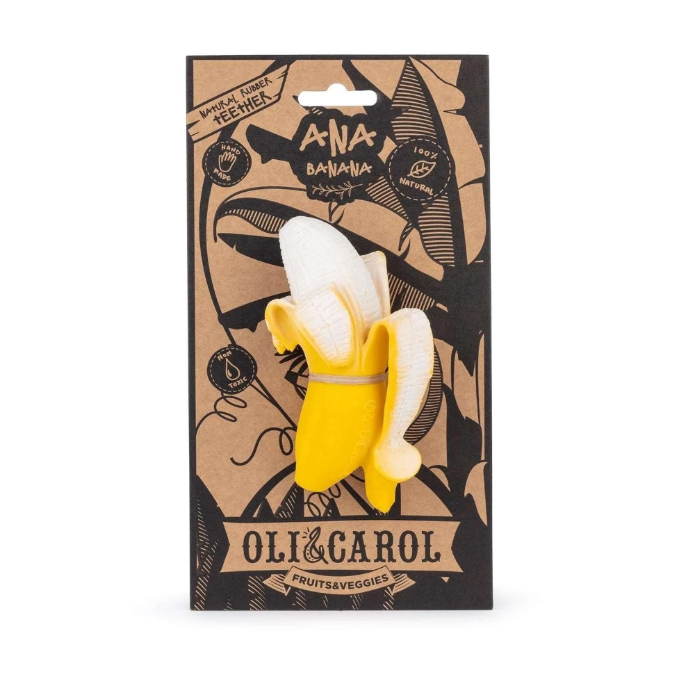 Oli &amp; Carol Ana Banana Natural Rubber Teether