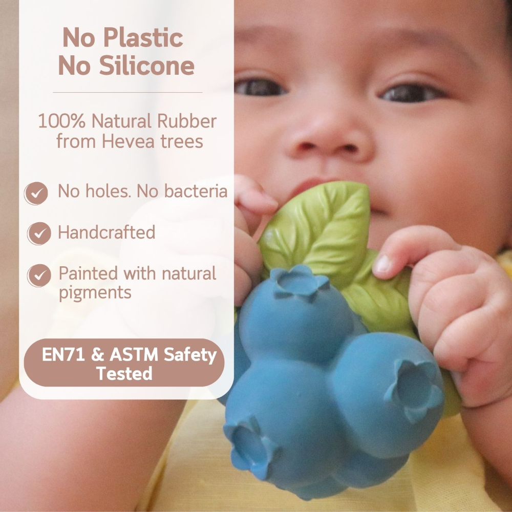 Oli &amp; Carol Jerry The Blueberry Natural Rubber Teether