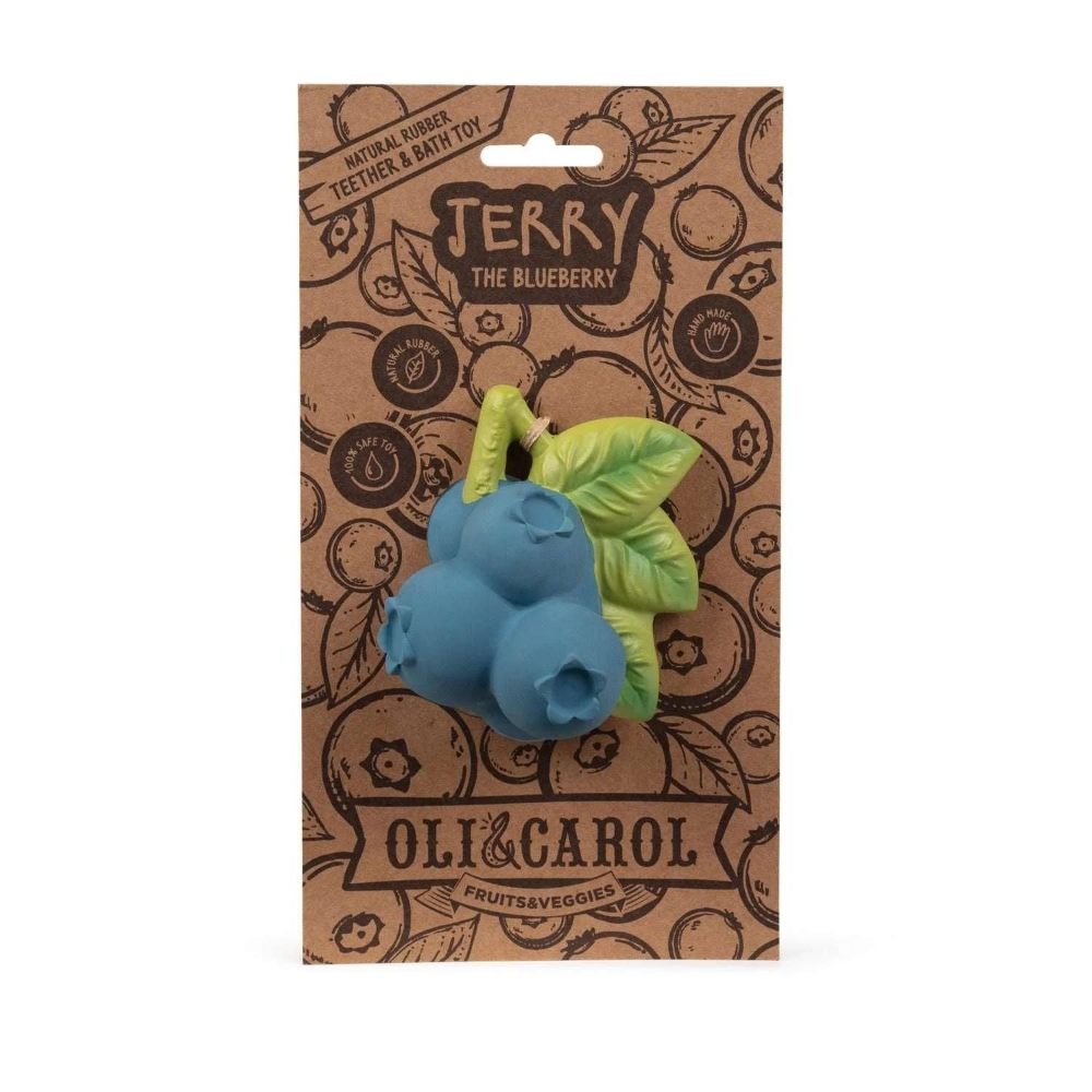 Oli &amp; Carol Jerry The Blueberry Natural Rubber Teether