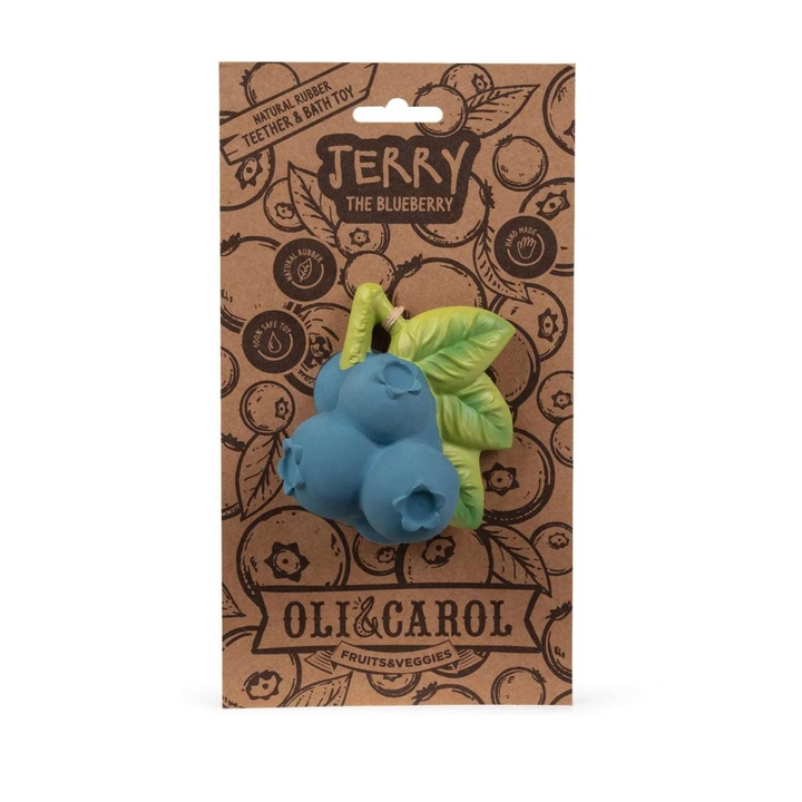 Oli &amp; Carol Jerry The Blueberry Natural Rubber Teether