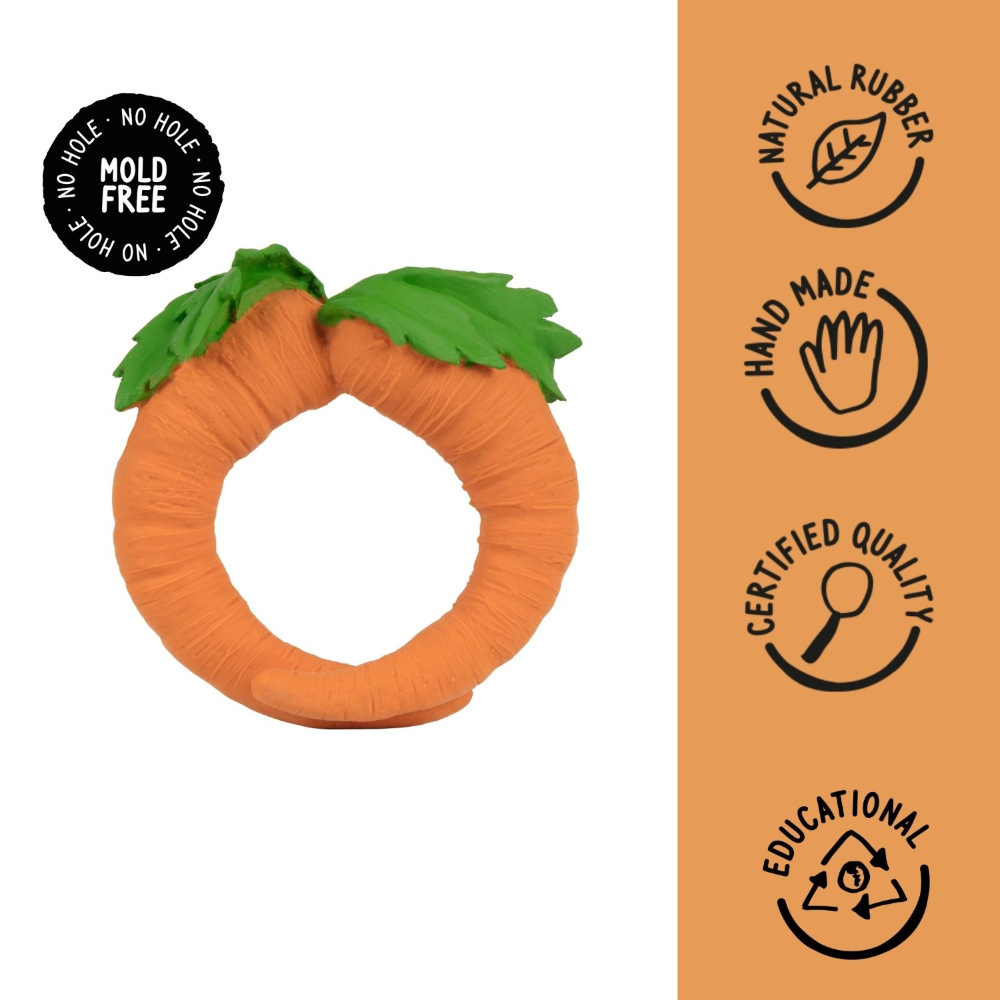 Oli & Carol Cathy The Carrot Natural Rubber Teether